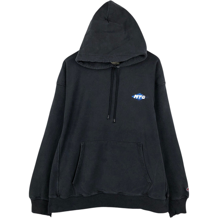 2000'S Champion Premium Reverse Weave Sweatshirt Pullover Hoodie, Men's XL cotton black type Vintage Second Hand