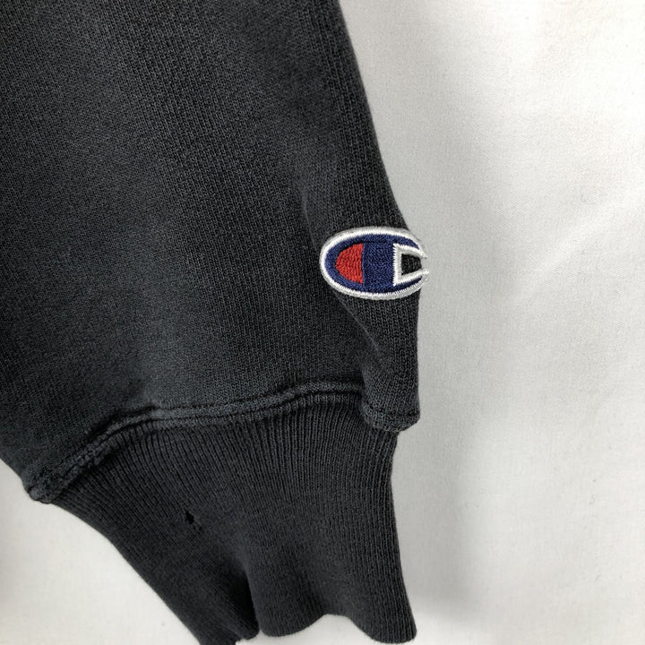 2000'S Champion Premium Reverse Weave Sweatshirt Pullover Hoodie, Men's XL cotton black type Vintage Second Hand