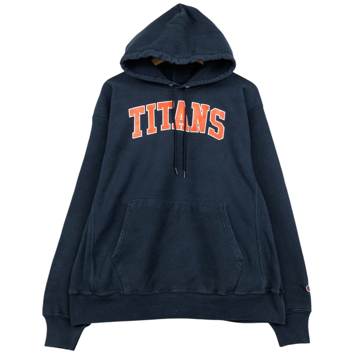 2000'S Champion Premium Reverse Weave College Pullover Hoodie, Men's XL cotton navy blue type Vintage Second Hand
