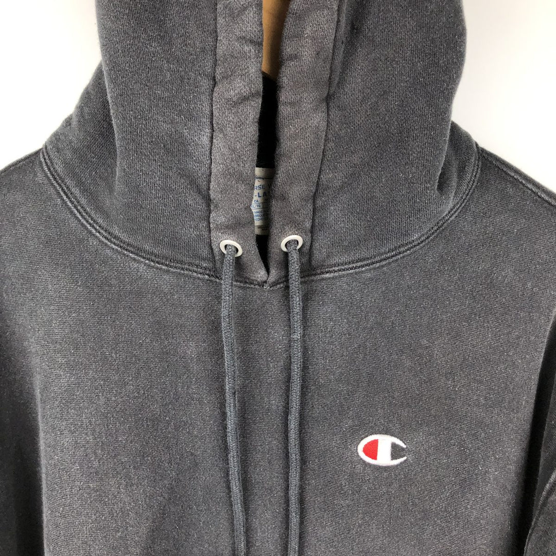 Champion REVERSE WEAVE Reverse Weave Sweat Pullover Hoodie Men's XL cotton black type Vintage Second Hand