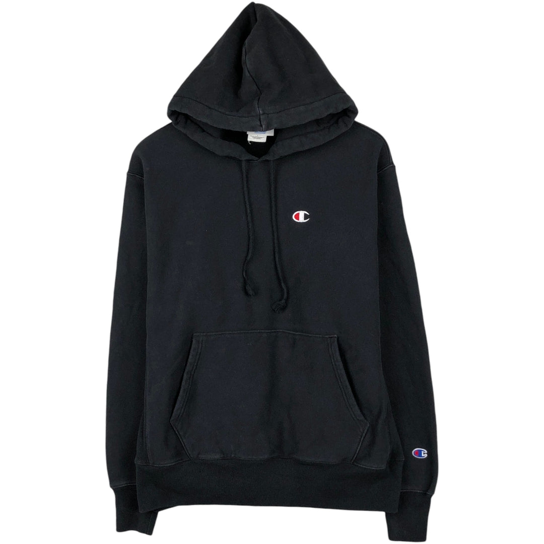 Champion REVERSE WEAVE Reverse Weave Sweat Pullover Hoodie Men's L size cotton black type Vintage Second Hand