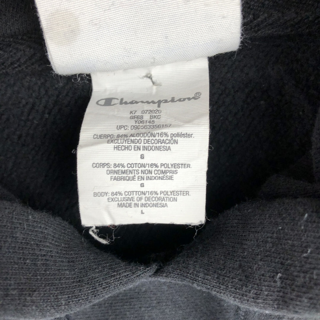 Champion REVERSE WEAVE Reverse Weave Sweat Pullover Hoodie Men's L size cotton black type Vintage Second Hand