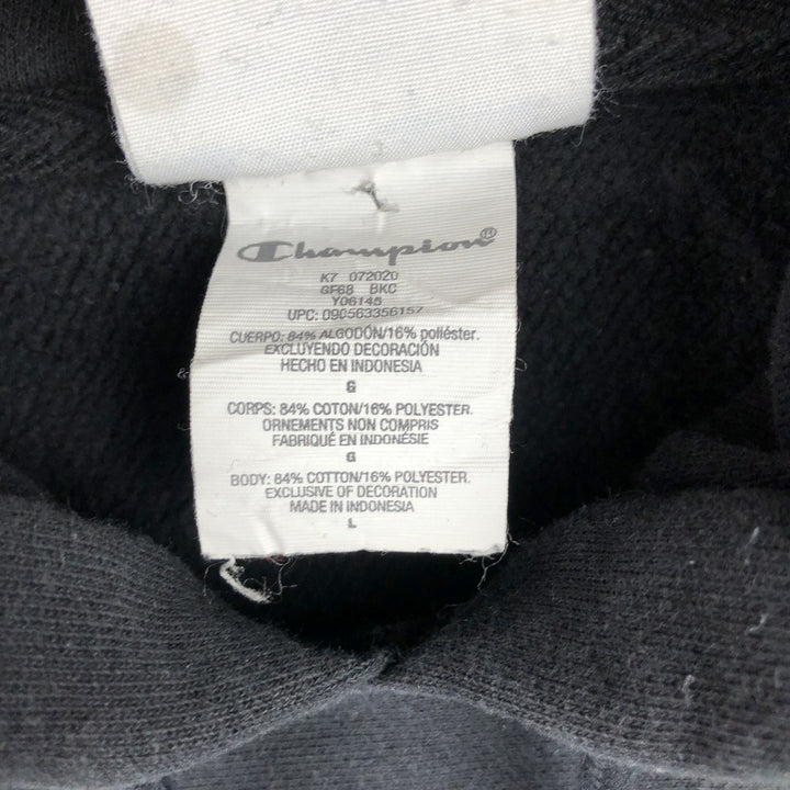 Champion REVERSE WEAVE Reverse Weave Sweat Pullover Hoodie Men's L size cotton black type Vintage Second Hand