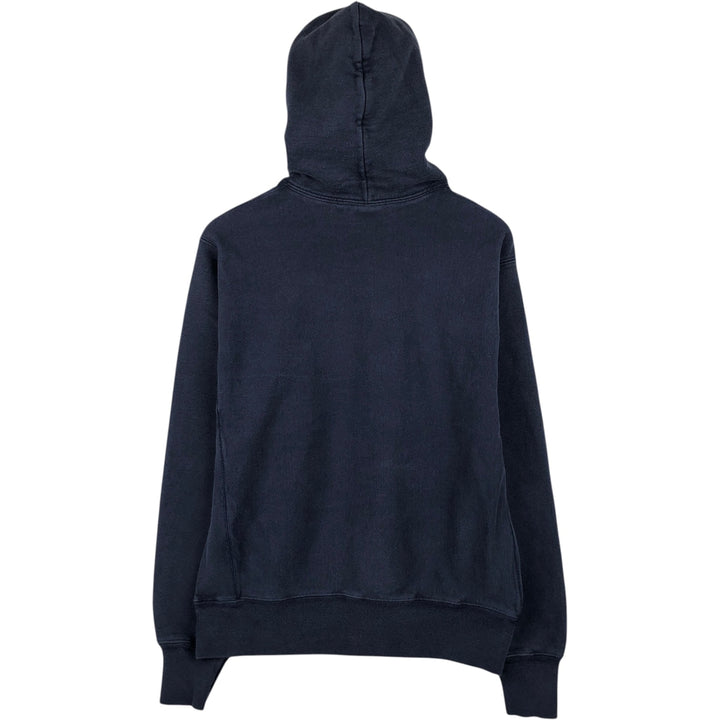 Champion REVERSE WEAVE (No-Pattern) Sweatshirt Pullover Hoodie, Men's Size M (Equivalent) cotton navy blue type Vintage Second Hand