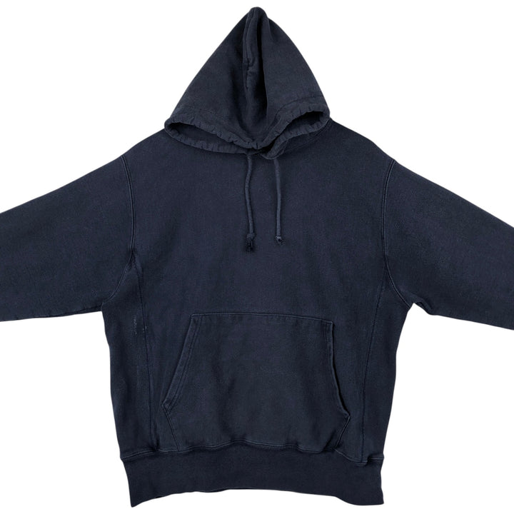 Champion REVERSE WEAVE (No-Pattern) Sweatshirt Pullover Hoodie, Men's Size M (Equivalent) cotton navy blue type Vintage Second Hand