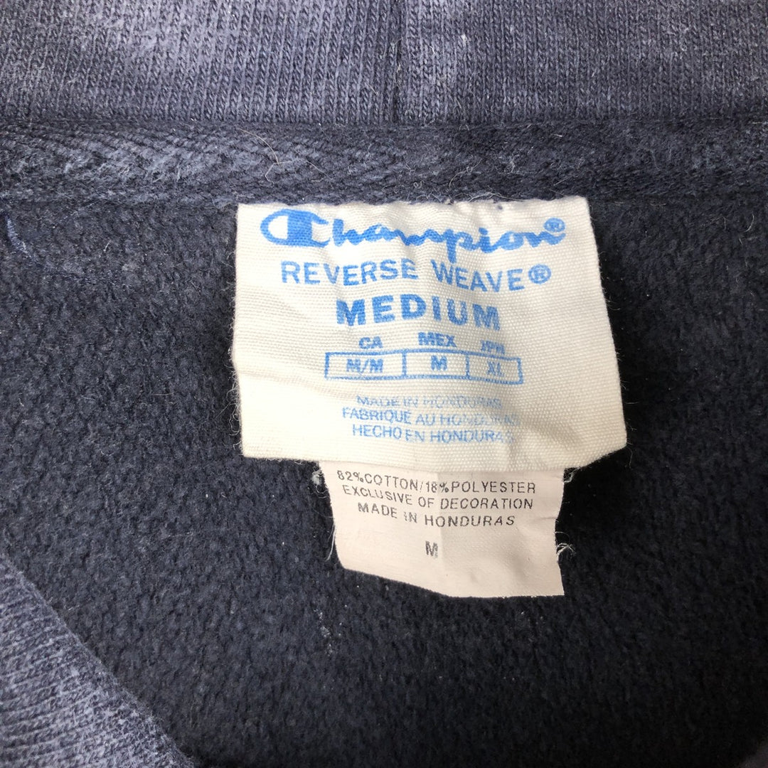 Champion REVERSE WEAVE (No-Pattern) Sweatshirt Pullover Hoodie, Men's Size M (Equivalent) cotton navy blue type Vintage Second Hand