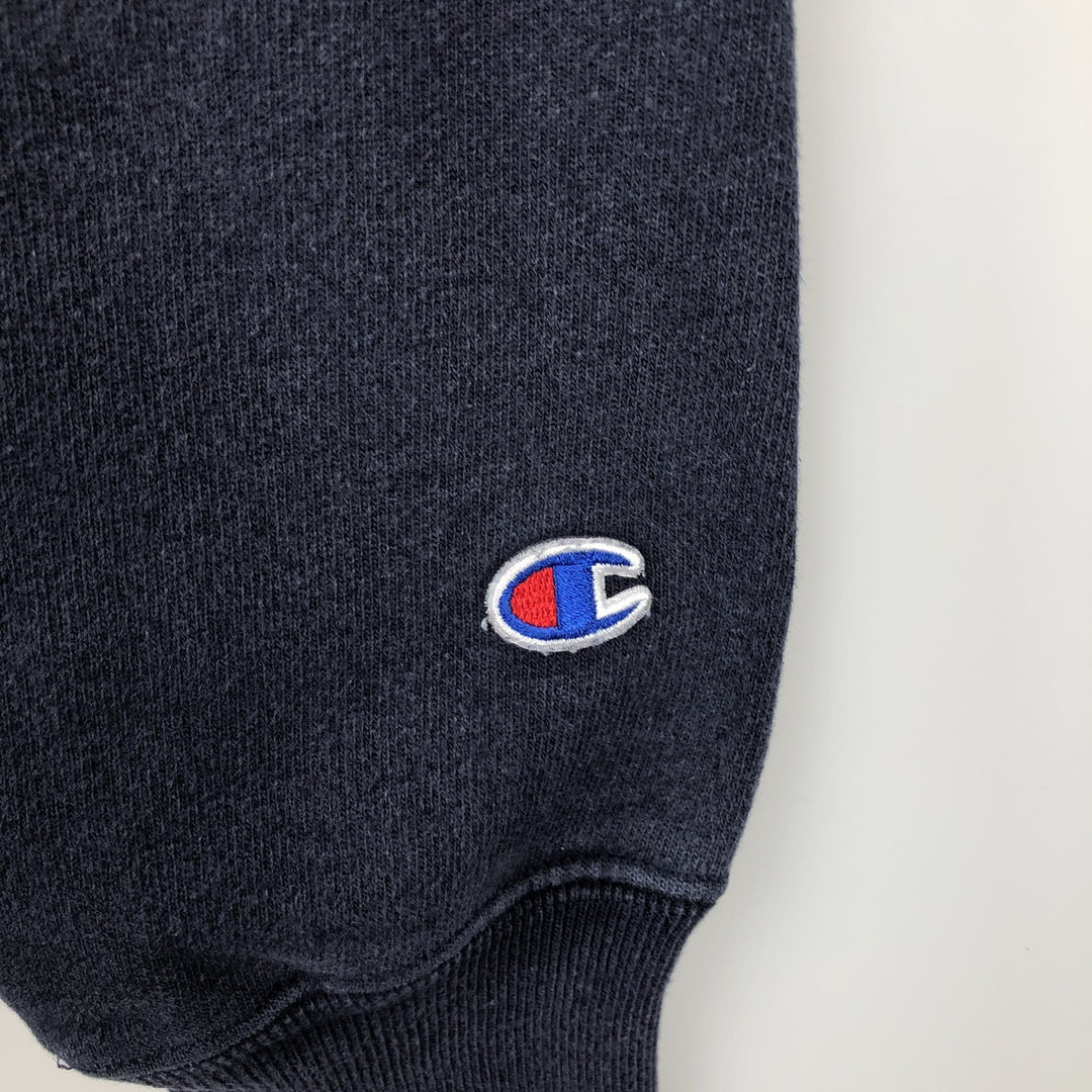 Champion REVERSE WEAVE (No-Pattern) Sweatshirt Pullover Hoodie, Men's Size M (Equivalent) cotton navy blue type Vintage Second Hand