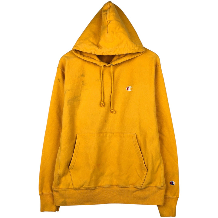 Champion REVERSE WEAVE Reverse Weave Sweat Pullover Hoodie Men's L size cotton yellow type Vintage Second Hand