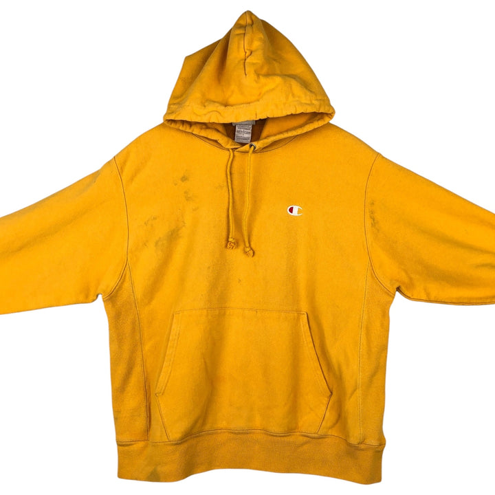 Champion REVERSE WEAVE Reverse Weave Sweat Pullover Hoodie Men's L size cotton yellow type Vintage Second Hand