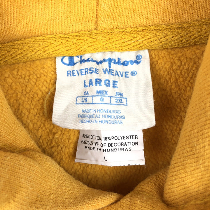 Champion REVERSE WEAVE Reverse Weave Sweat Pullover Hoodie Men's L size cotton yellow type Vintage Second Hand