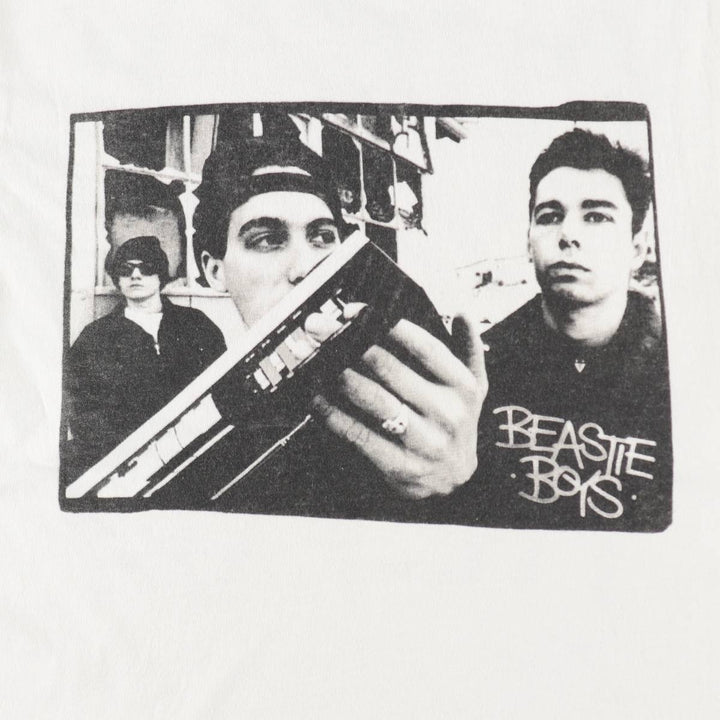 BEASTIE BOYS Rap T-Shirt (Men's Size S) unclear white type Vintage Second Hand