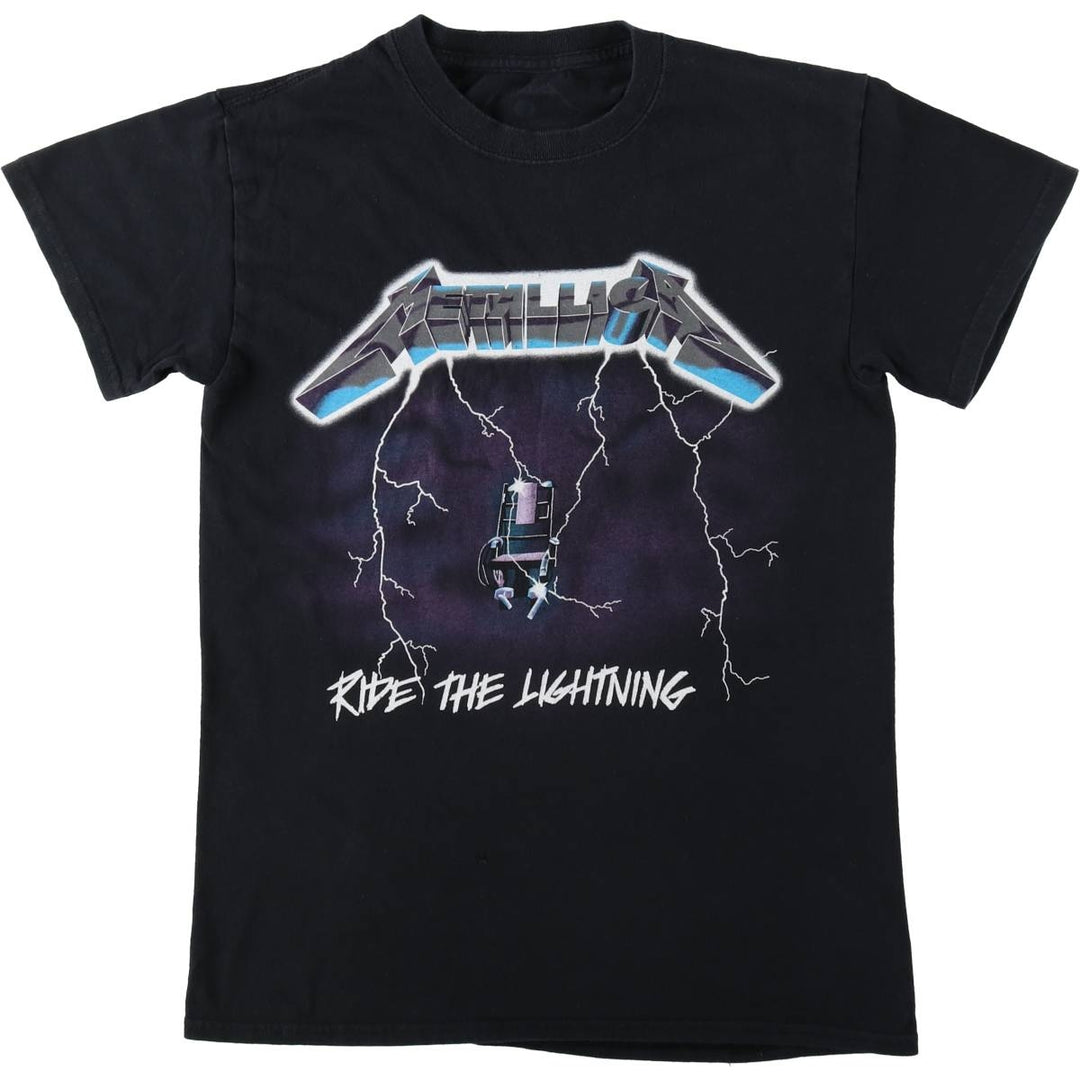 METALLICA Metallica Band T-shirt Band T Men's S size cotton black type Vintage Second Hand