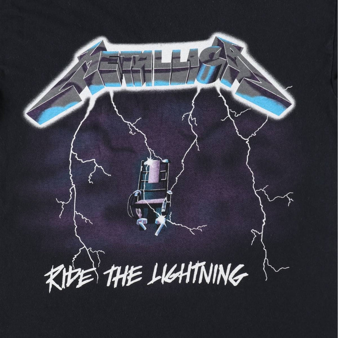 METALLICA Metallica Band T-shirt Band T Men's S size cotton black type Vintage Second Hand