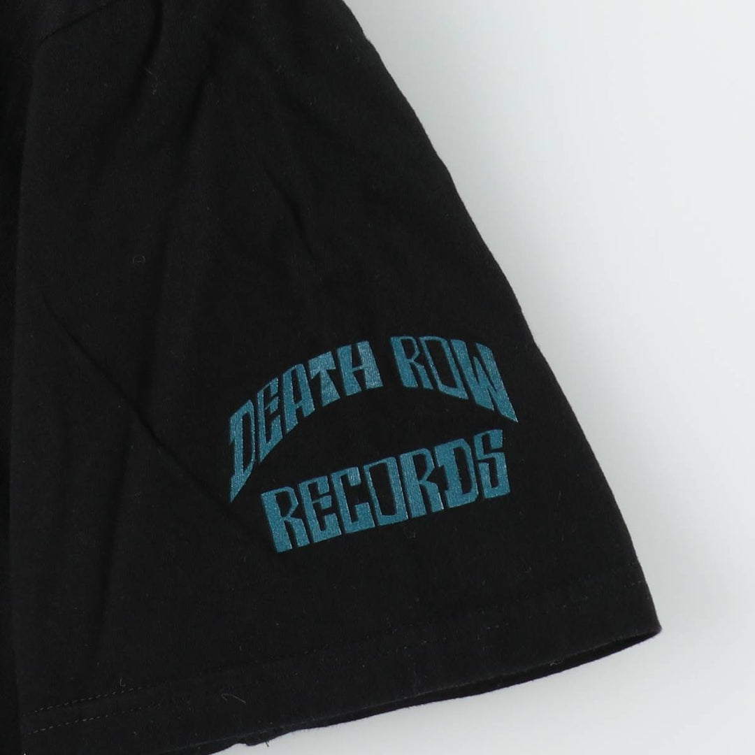 DEATH ROW RECORDS SNOOP DOGG Rap T-Shirt (Men's XL equivalent) cotton black type Vintage Second Hand