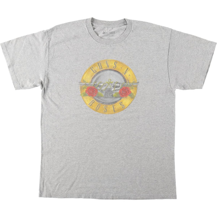 Guns N' Roses Band T-shirt, Band T, Men's L size cotton gray type Vintage Second Hand