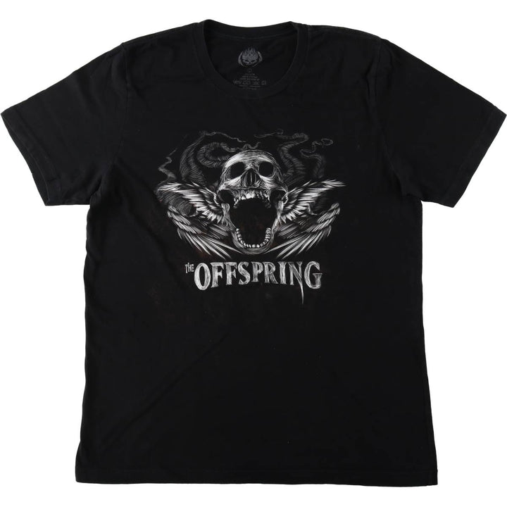 THE OFFSPRING Skull Pattern Band T-Shirt (Men's Size L) cotton black type Vintage Second Hand