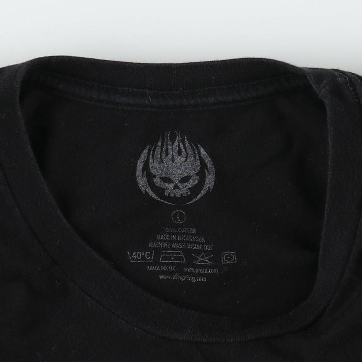 THE OFFSPRING Skull Pattern Band T-Shirt (Men's Size L) cotton black type Vintage Second Hand