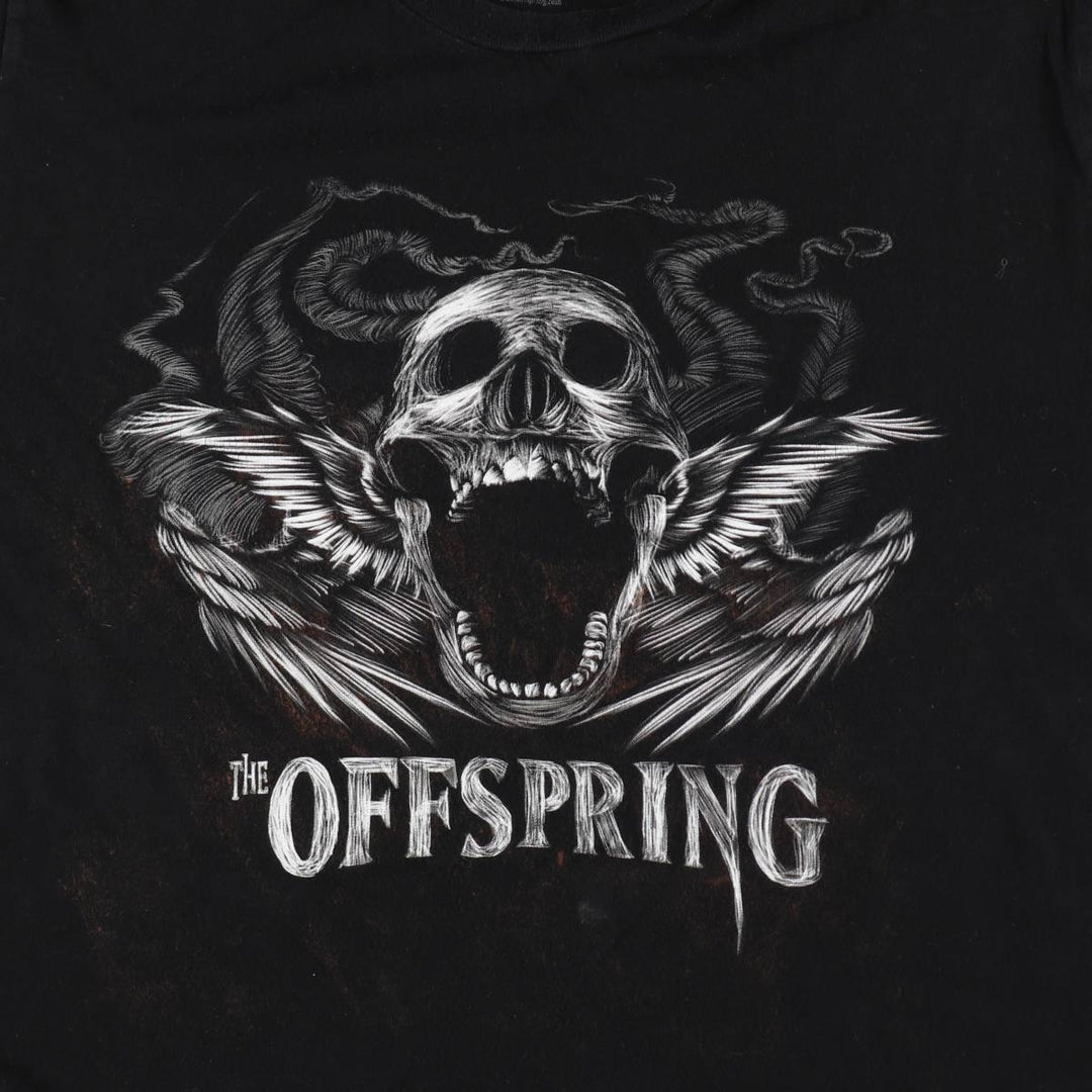 THE OFFSPRING Skull Pattern Band T-Shirt (Men's Size L) cotton black type Vintage Second Hand