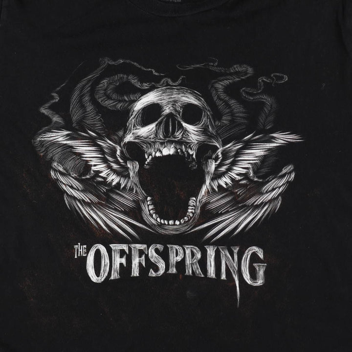 THE OFFSPRING Skull Pattern Band T-Shirt (Men's Size L) cotton black type Vintage Second Hand