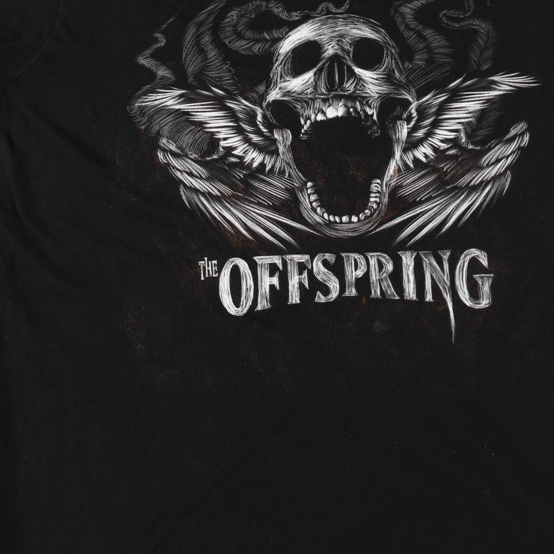 THE OFFSPRING Skull Pattern Band T-Shirt (Men's Size L) cotton black type Vintage Second Hand