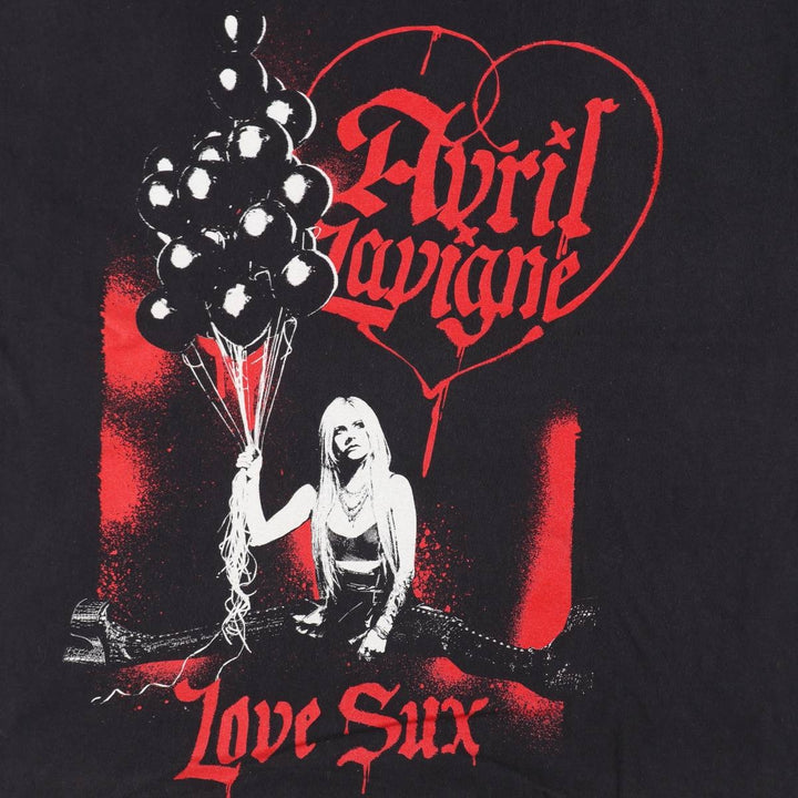 AVRIL LANIGNE Band T-shirt, Made in the UK, Men's Size M (approx.) cotton black type Vintage Second Hand