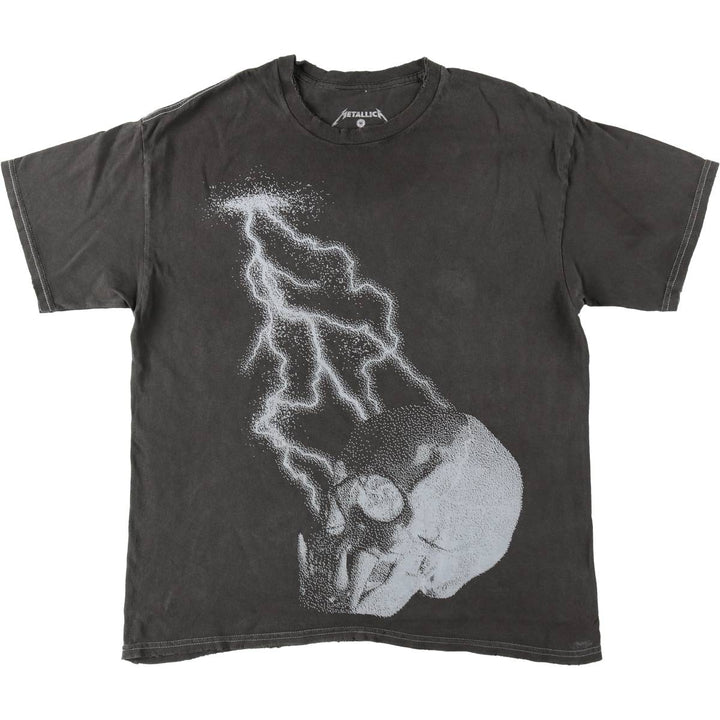 METALLICA Metallica Band T-shirt Band T Men's M size cotton Charcoal Vintage Second Hand