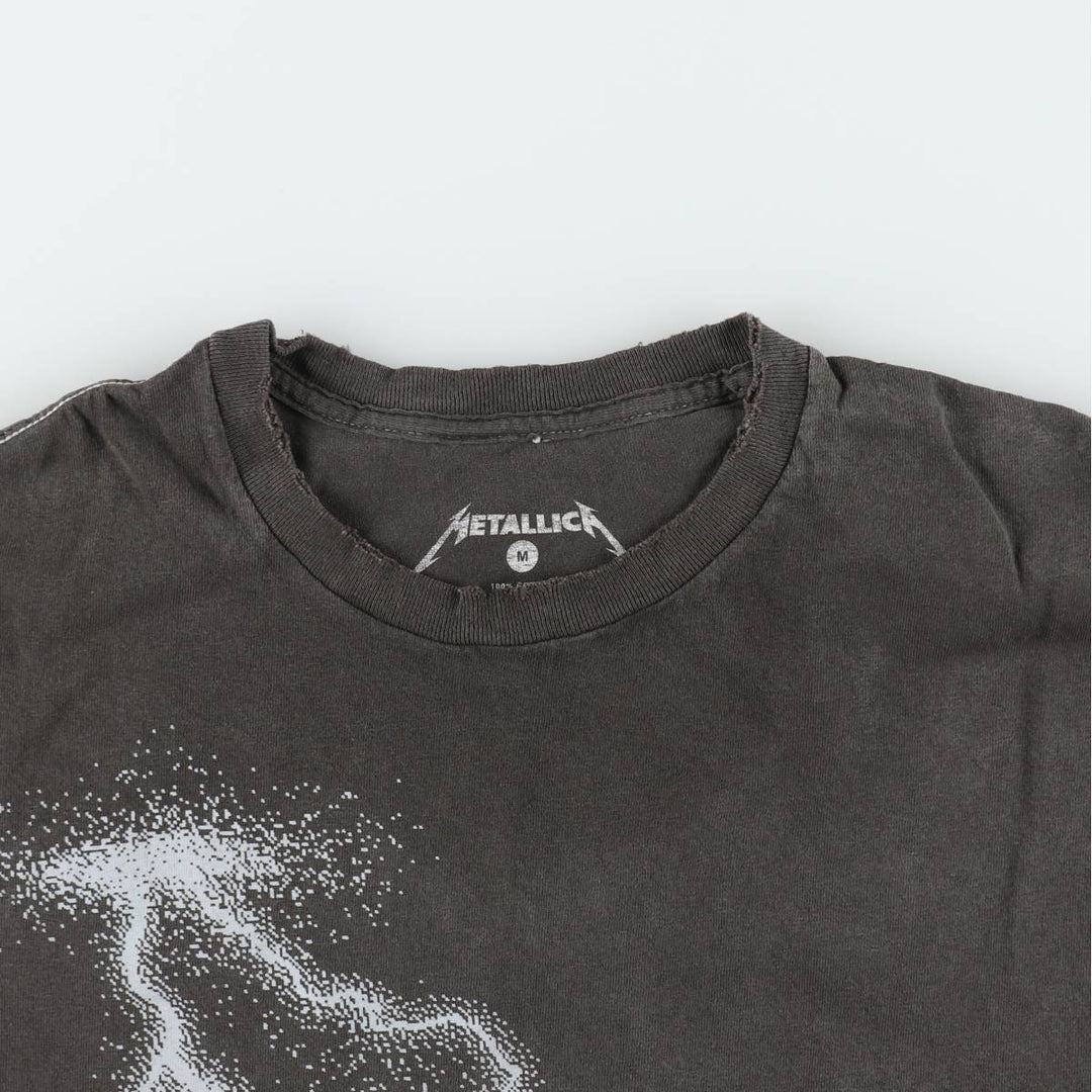 METALLICA Metallica Band T-shirt Band T Men's M size cotton Charcoal Vintage Second Hand