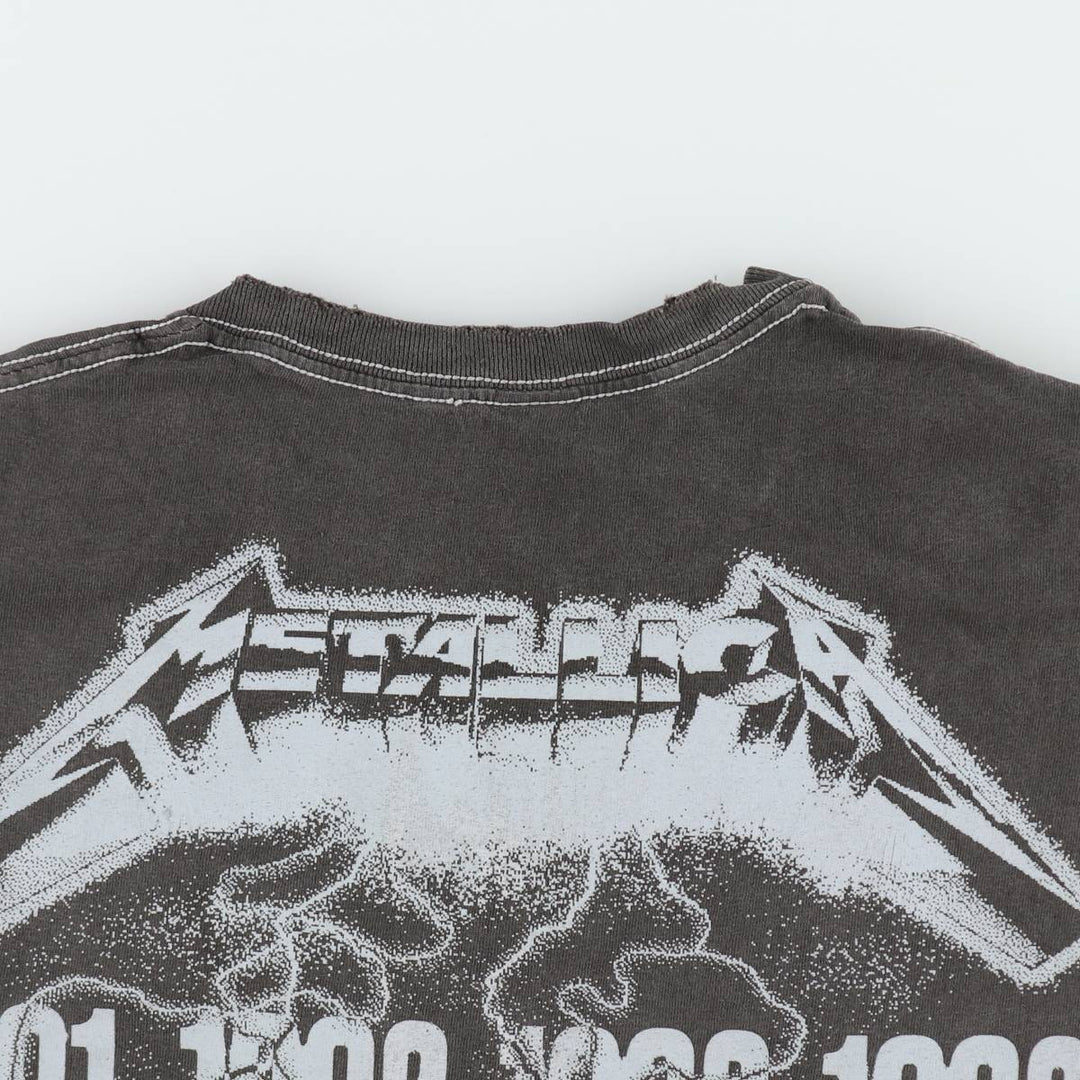 METALLICA Metallica Band T-shirt Band T Men's M size cotton Charcoal Vintage Second Hand