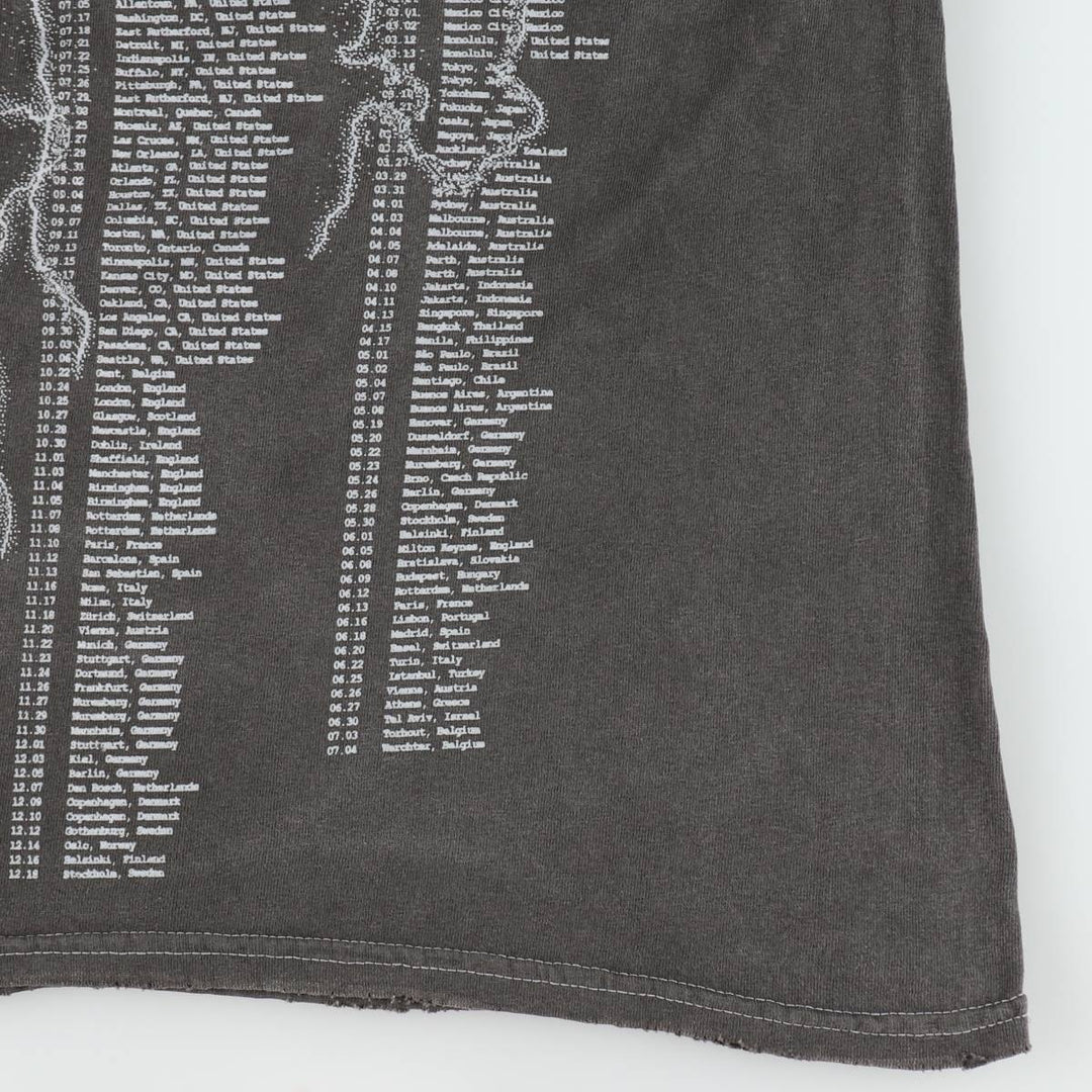 METALLICA Metallica Band T-shirt Band T Men's M size cotton Charcoal Vintage Second Hand