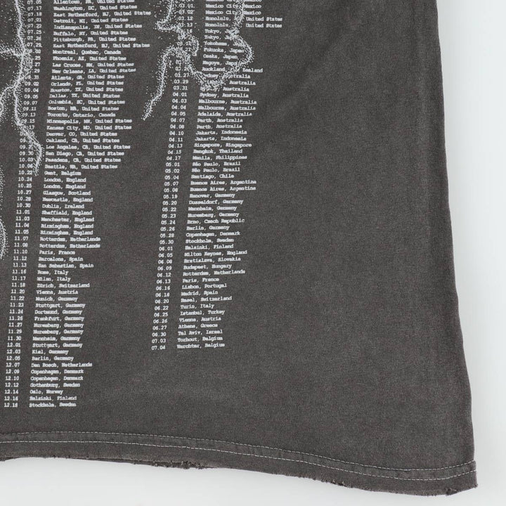 METALLICA Metallica Band T-shirt Band T Men's M size cotton Charcoal Vintage Second Hand