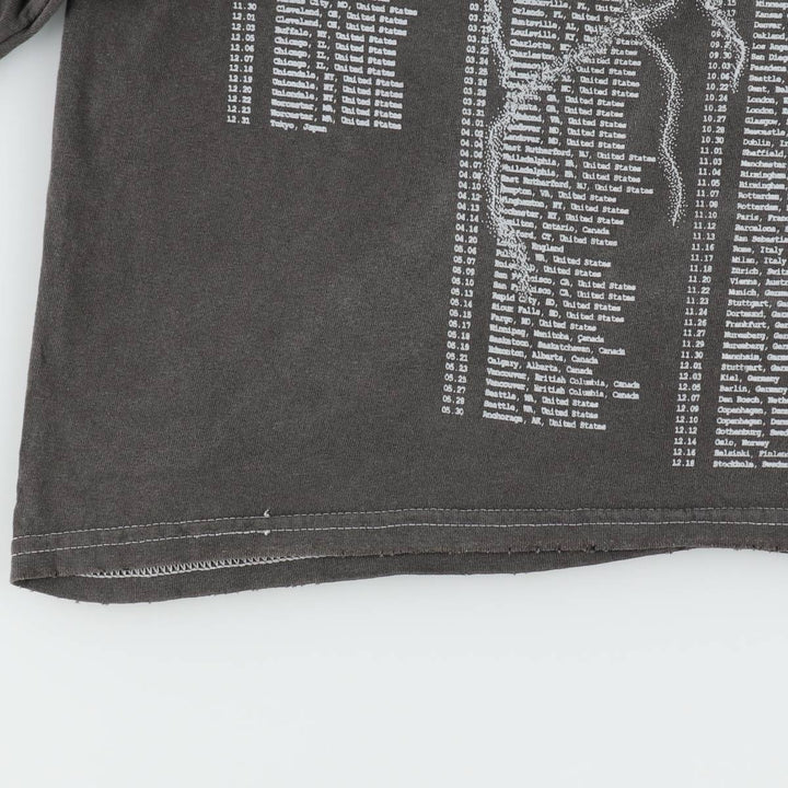 METALLICA Metallica Band T-shirt Band T Men's M size cotton Charcoal Vintage Second Hand