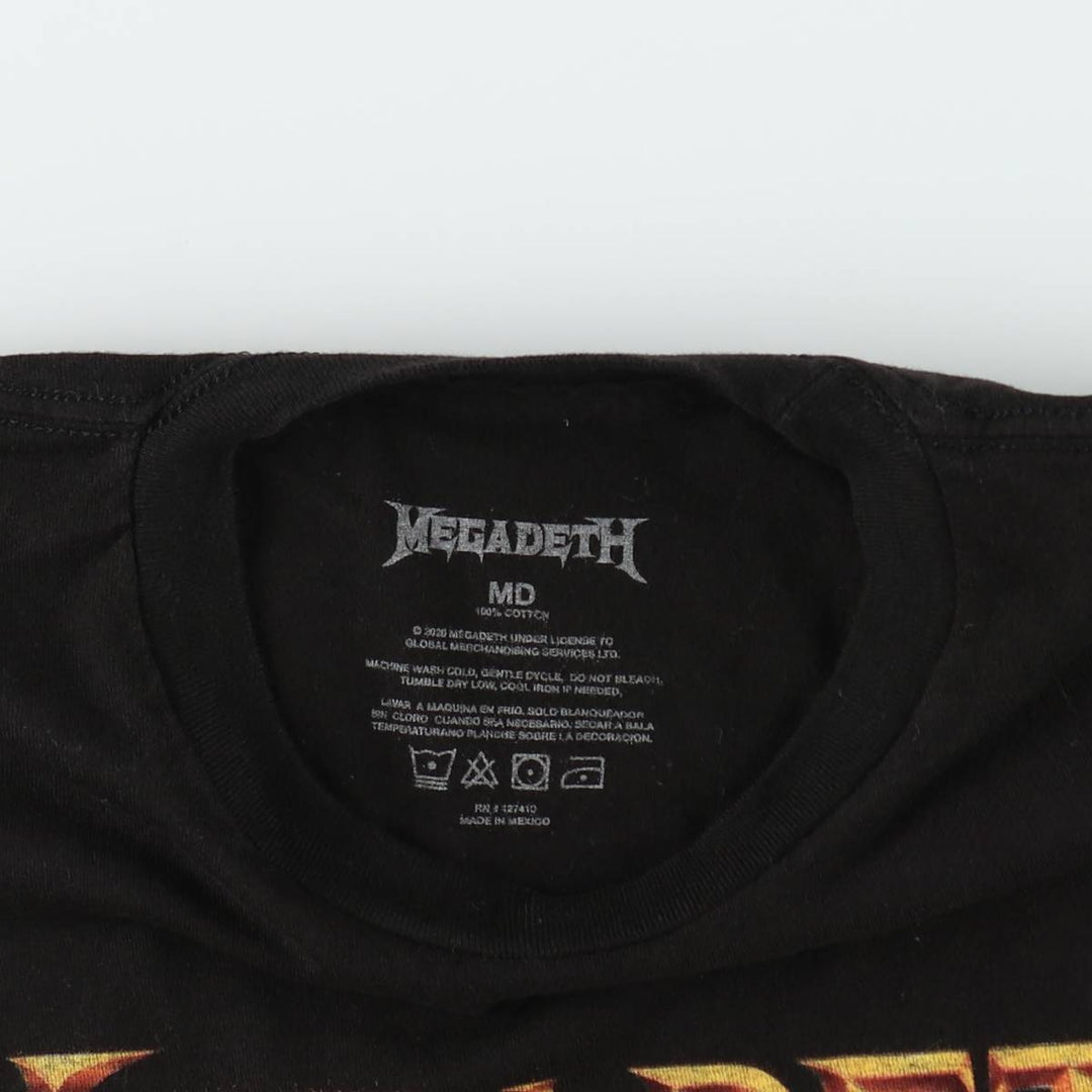 MEGADETH Band T-shirt (Men's size M) unclear black type Vintage Second Hand