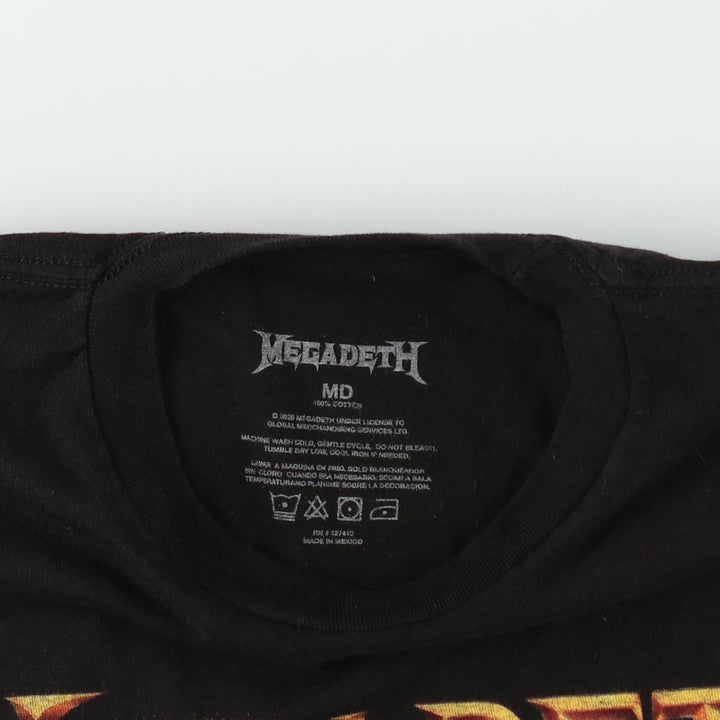 MEGADETH Band T-shirt (Men's size M) unclear black type Vintage Second Hand