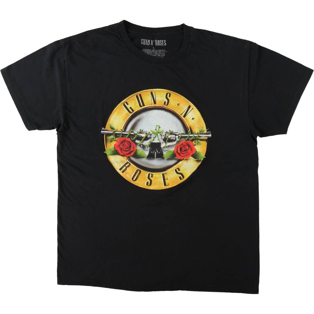 Guns N' Roses Band T-shirt, Band T, Men's L size cotton black type Vintage Second Hand
