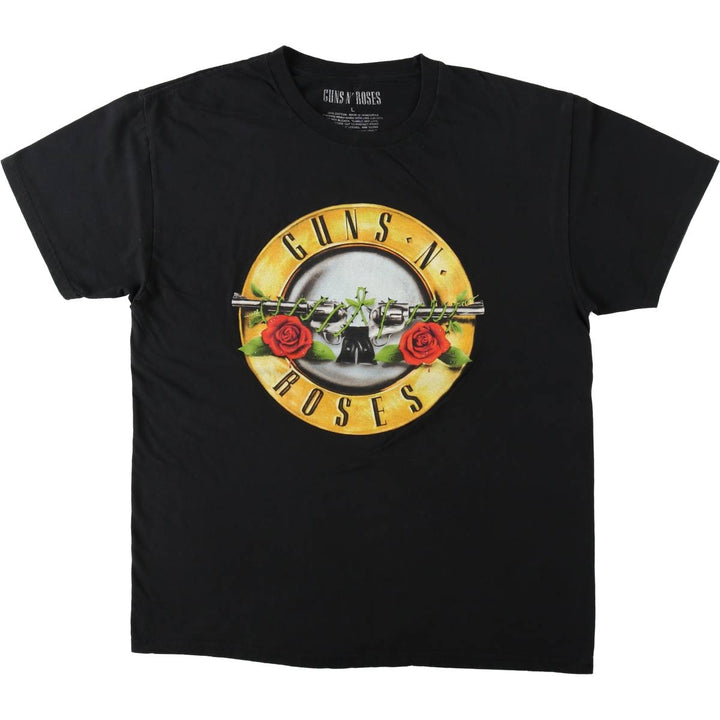 Guns N' Roses Band T-shirt, Band T, Men's L size cotton black type Vintage Second Hand