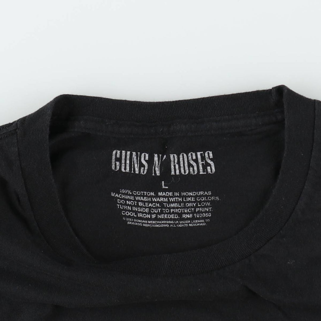 Guns N' Roses Band T-shirt, Band T, Men's L size cotton black type Vintage Second Hand
