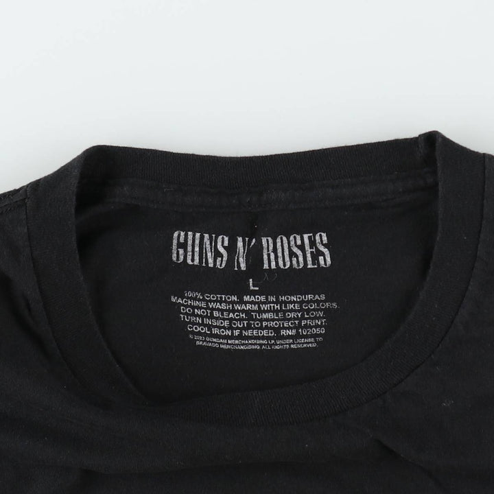 Guns N' Roses Band T-shirt, Band T, Men's L size cotton black type Vintage Second Hand