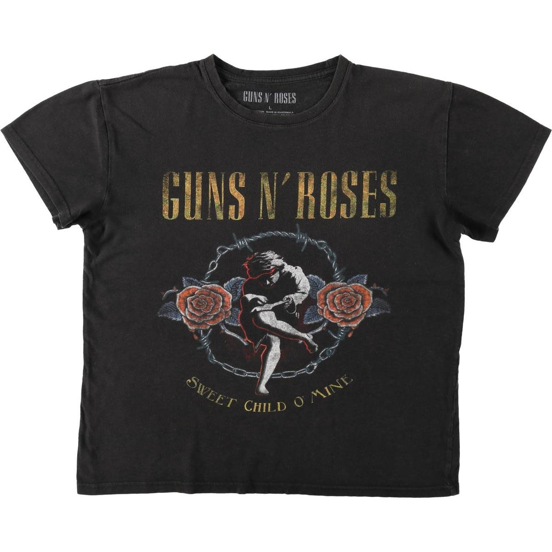 Guns N' Roses Band T-shirt, Band T, Men's L size cotton black type Vintage Second Hand