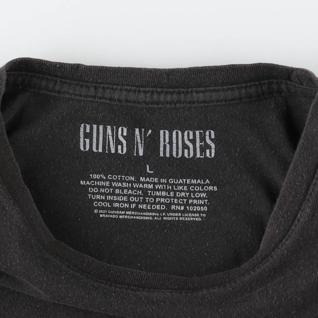 Guns N' Roses Band T-shirt, Band T, Men's L size cotton black type Vintage Second Hand