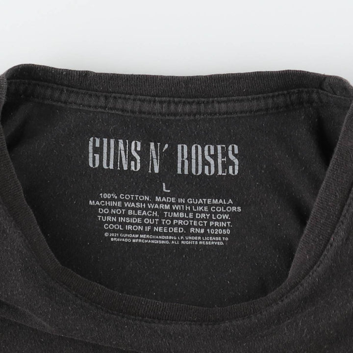 Guns N' Roses Band T-shirt, Band T, Men's L size cotton black type Vintage Second Hand