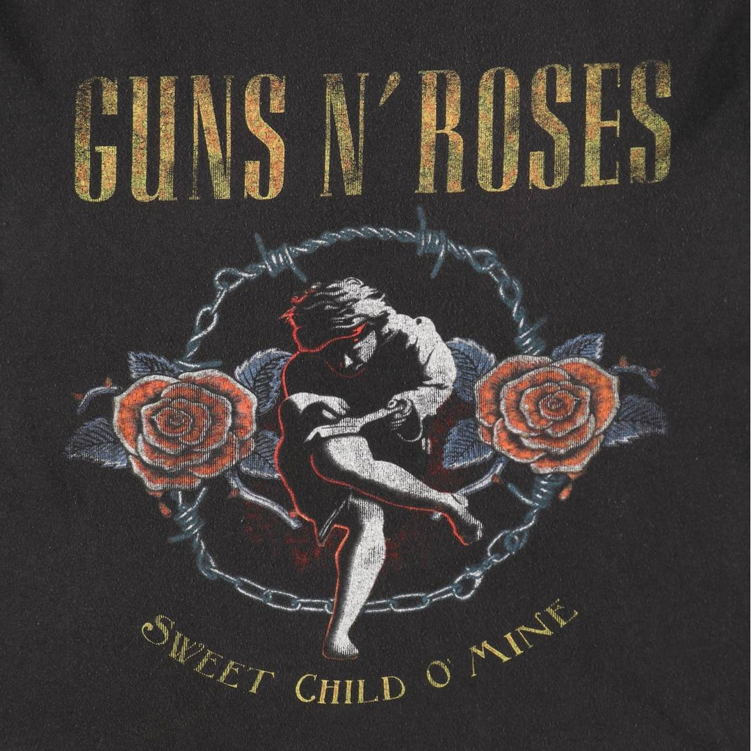 Guns N' Roses Band T-shirt, Band T, Men's L size cotton black type Vintage Second Hand