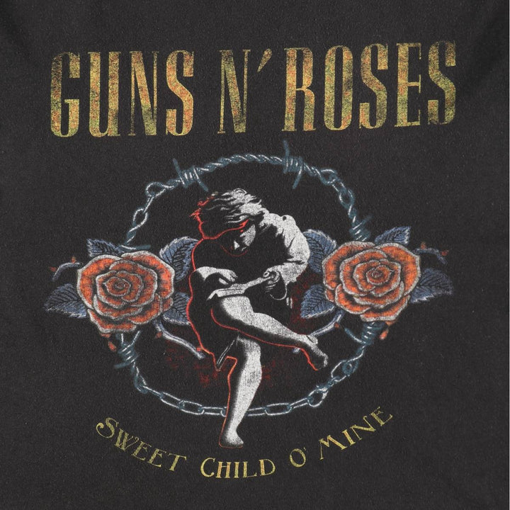 Guns N' Roses Band T-shirt, Band T, Men's L size cotton black type Vintage Second Hand