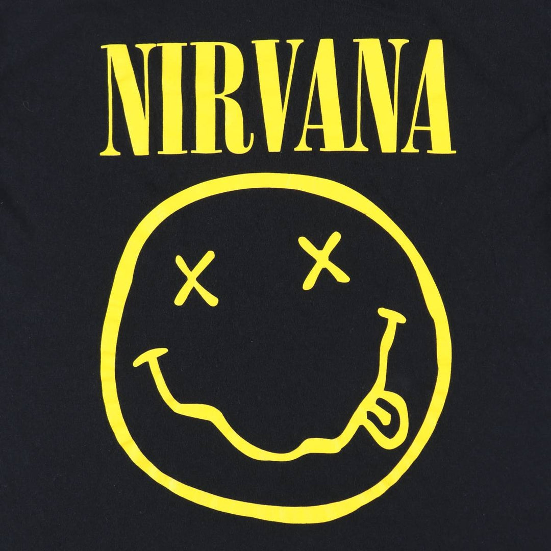 NIRVANA Nirvana Band T-shirt, Band T, Men's M size cotton black type Vintage Second Hand