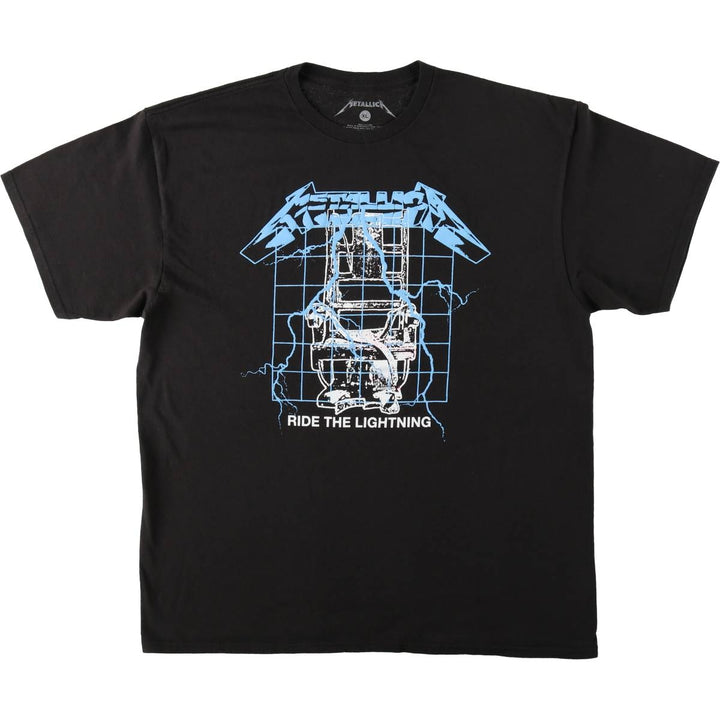 METALLICA Metallica Band T-shirt Band T Men's XL size cotton black type Vintage Second Hand