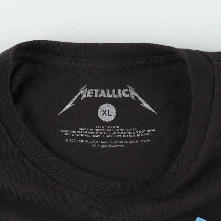 METALLICA Metallica Band T-shirt Band T Men's XL size cotton black type Vintage Second Hand