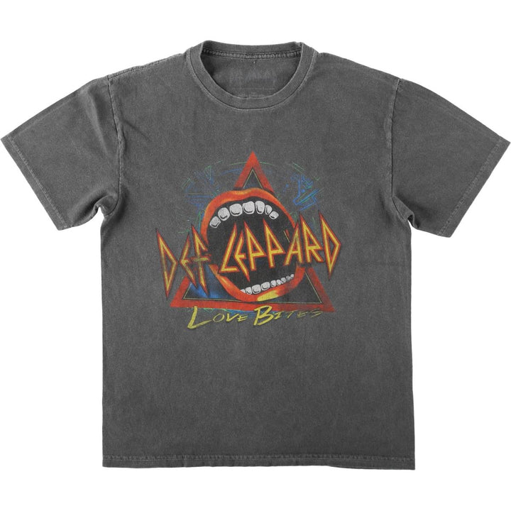 DEF LEPPARD Def Leppard Band T-shirt Band T Men's S size cotton Charcoal Vintage Second Hand