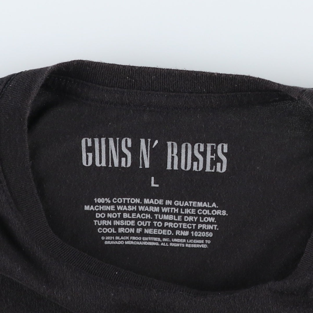 Guns N' Roses Band T-shirt, Band T, Men's L size cotton black type Vintage Second Hand