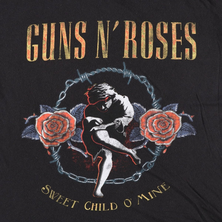Guns N' Roses Band T-shirt, Band T, Men's L size cotton black type Vintage Second Hand
