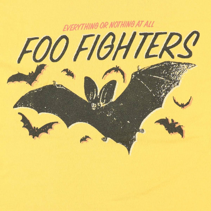 Foo Fighters Band T-shirt, Men's XL size cotton yellow type Vintage Second Hand