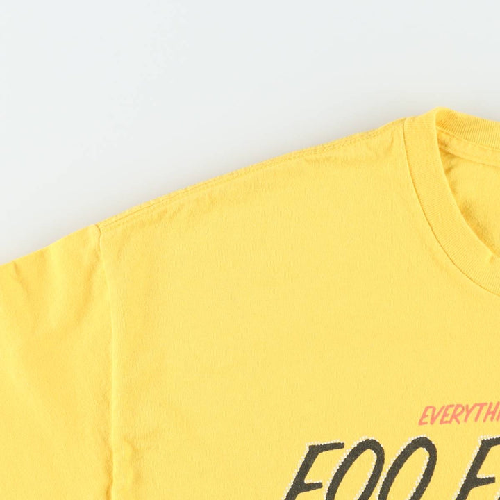 Foo Fighters Band T-shirt, Men's XL size cotton yellow type Vintage Second Hand